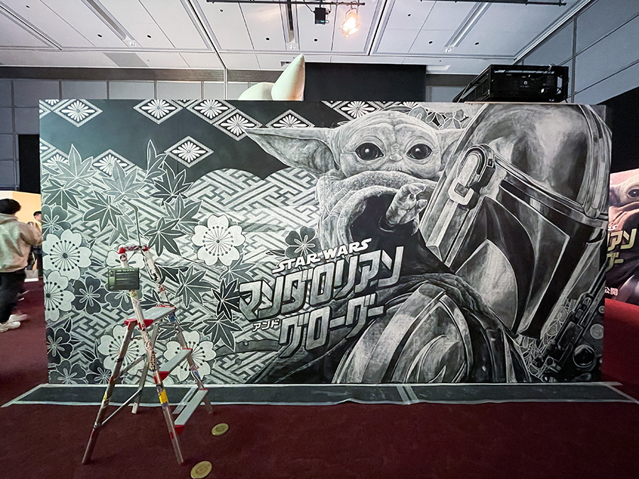 河野真弓さん LIVE チョーク・アート