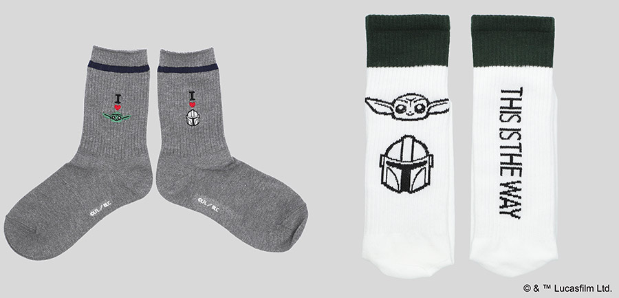 STAR WARS GROGU CUTEST IN THE GALAXY ソックス I LOVE GROGU/MANDO／THIS IS THE WAY