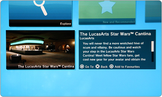 PlayStation Home LucasArts Star Wars Cantina