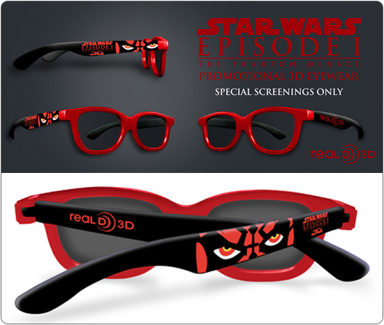 スター・ウォーズ エピソード1／ファントム・メナス 3D 前夜祭限定 REAL-D社 ダース・モール 3Dメガネ