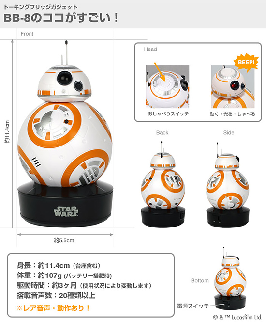 スター・ウォーズ トーキング フリッジガジェット BB-8
